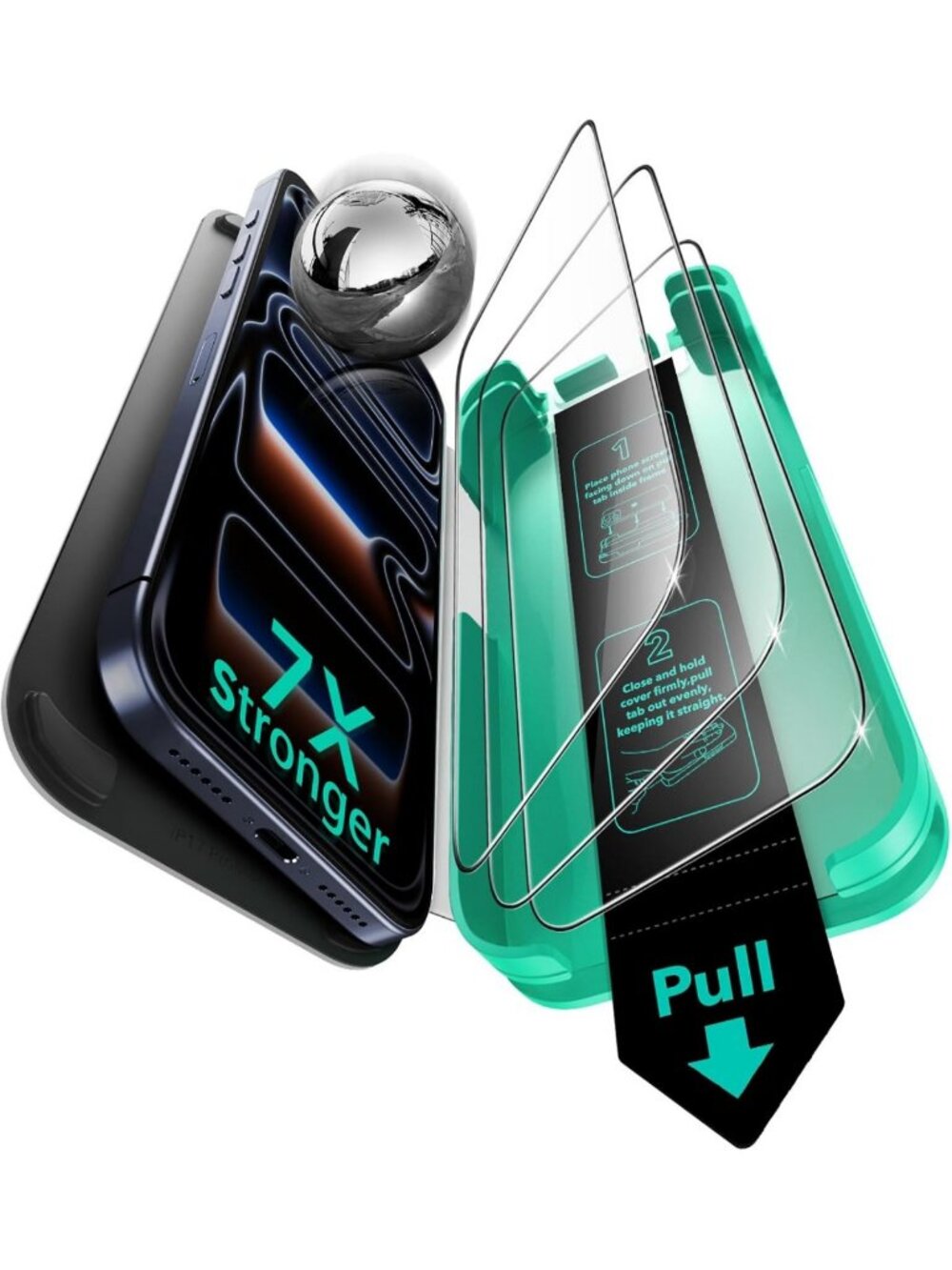 3-Pack iPhone 17 Pro Max Screen Protector, Ultra-Clear Armorite